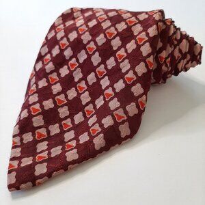 Vintage Quartrefoil Pattern Silk Tie